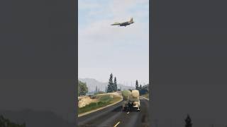 Ground Base Defense System Launch Blasttic Missiles At F-16 Gtav