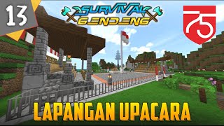 🔴75 TAHUN! LAPANGAN UPACARA BENDERA DI MINECRAFT PE - Survival Gendeng #13 screenshot 3