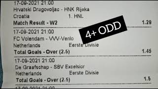 SEPTEMBER 17 2021 4+ ODD BETTING TIPS TODAY 90% ACCURATE SURE FOOTBALL FIXED MATCHES PREDICTION screenshot 5