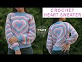 Easy Crochet Heart Sweater Tutorial Part I (Inspired By Olivia_Made) | Chenda DIY