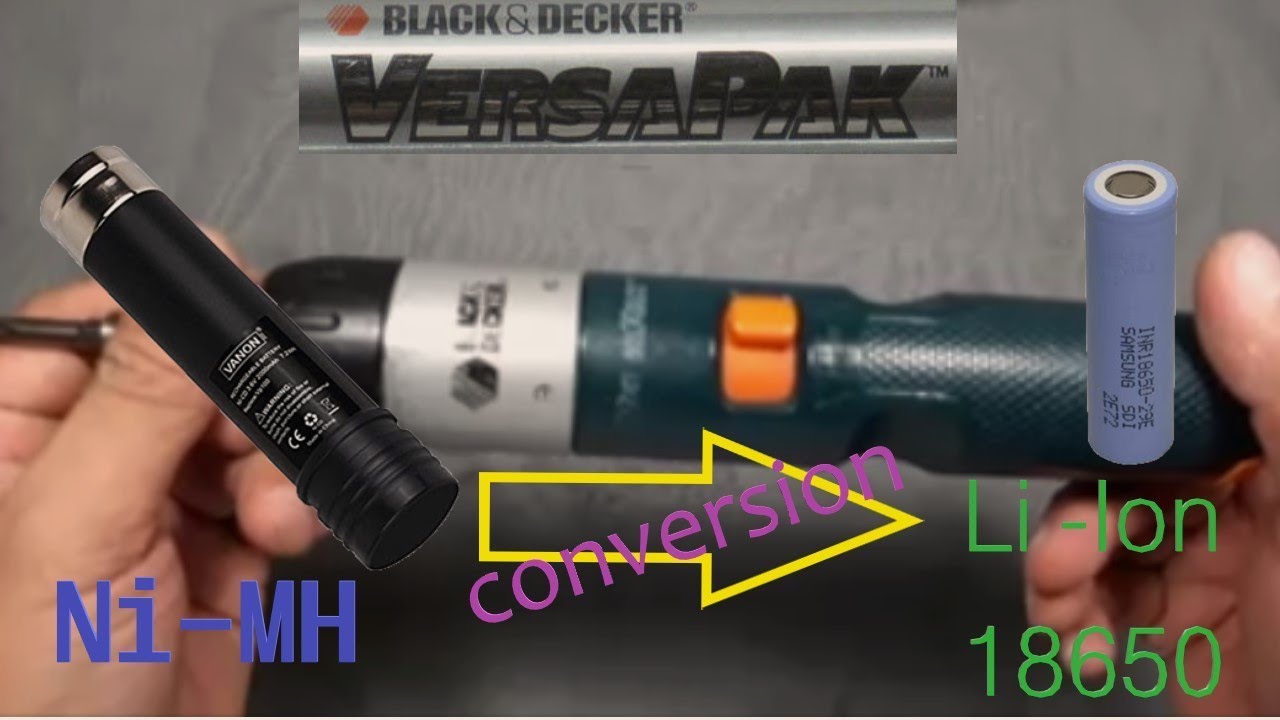 Versapak Battery Lithium Ion 18650 Conversion - 3D Printed 