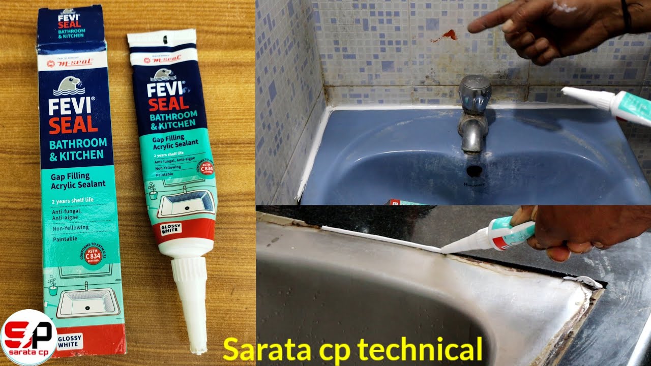Feviseal bathroom and kitchen | How to use Feviseal | Washbasin bathroom tiles gap filling