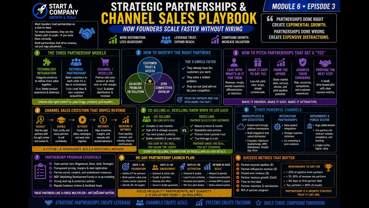 Strategic Partnerships & Channel Sales Playbook | How Founders Scale Faster Without Hiring
