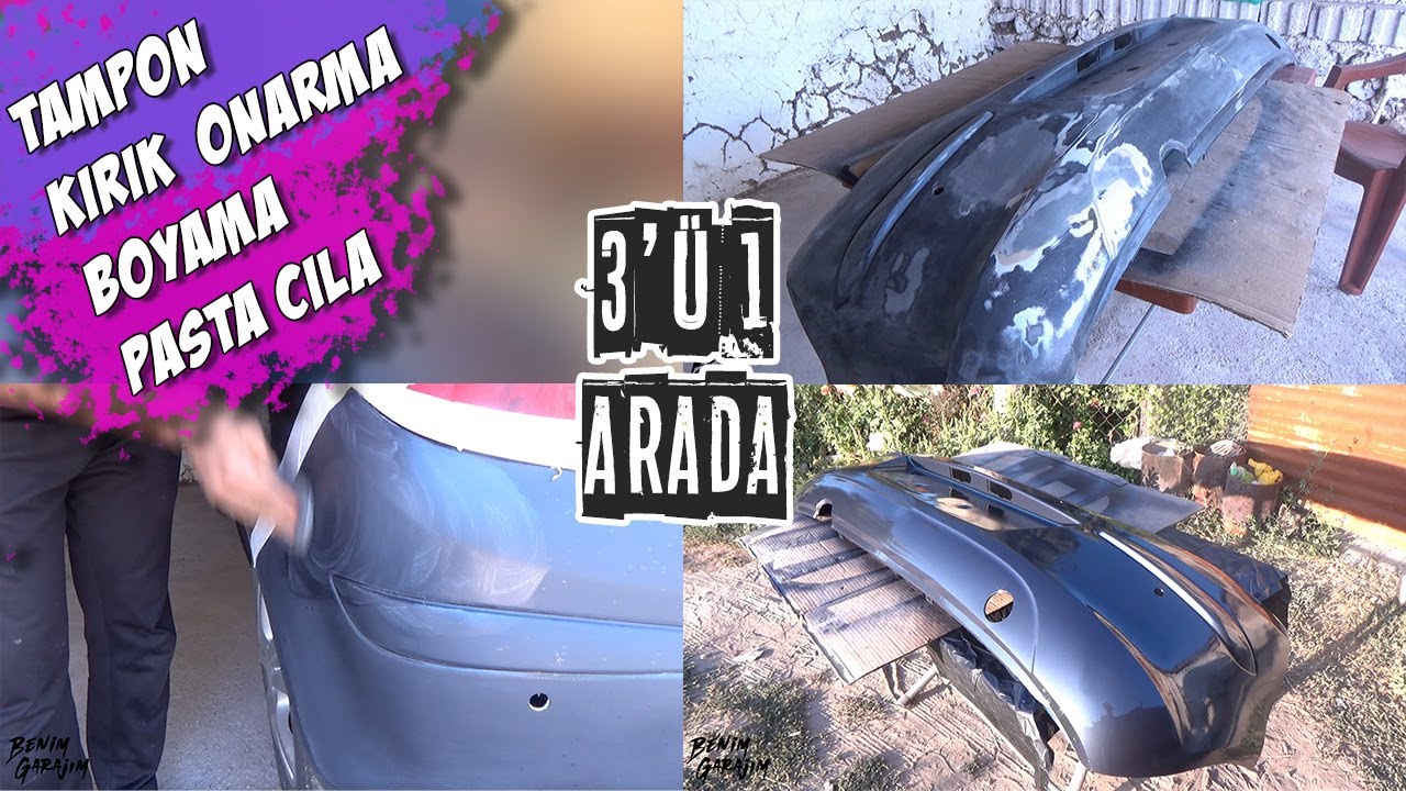 Tampon onarımı boyama Car bumper repair timelaps YouTube