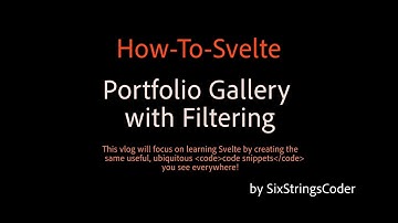 Portfolio Gallery with Filtering (How-To-Svelte)