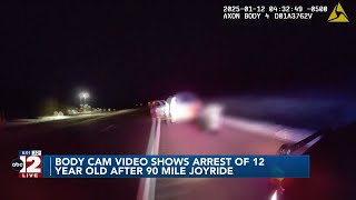 Clare Co. Body Camera Video Released Of Arrest Of 12 Year Old Who Stole Dads Suv