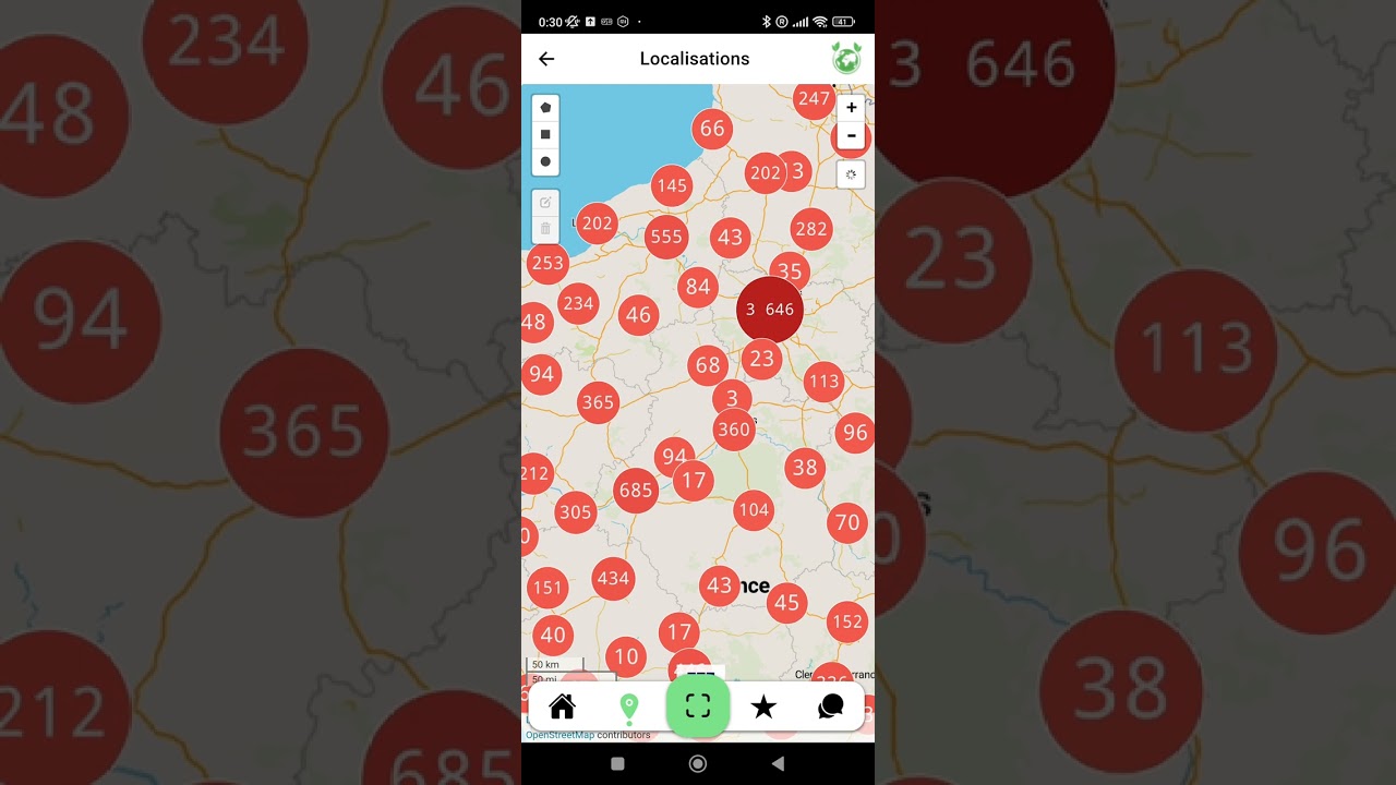 Utiliser la fonctionnalité map de l'application  Facili'Tri