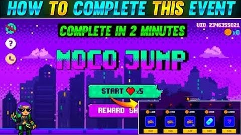 How to complete the moco jump event in free fire easy trick 😱 Redeem code in this video