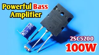 DIY 5200 Transistor Amplifier. Heavy bass and powerful amplifier.