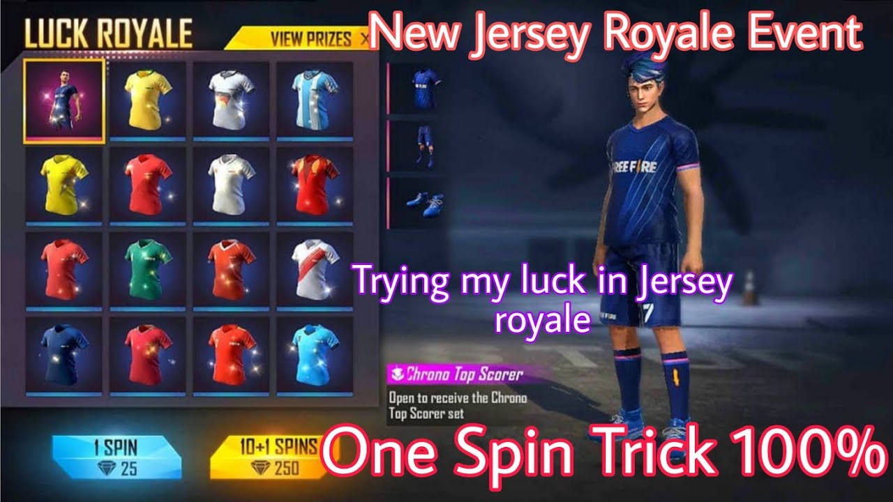 Soccer Royale 1 Spin Trick | Soccer Royale Free Fire | Jersey Event Free Fire | One Spin Trick