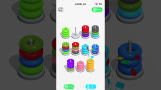 Color Hoop Stack Level 32 Solution 🏆 #shorts