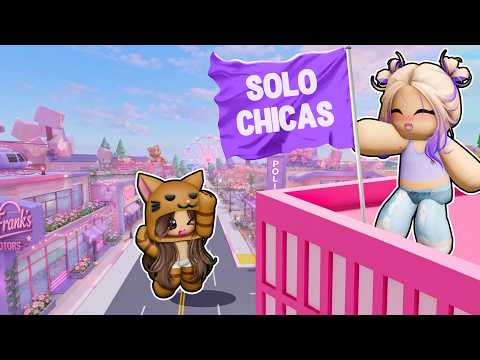Construimos un BARRIO SOLO PARA CHICAS en Brookhaven Roblox con Mandarina