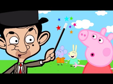 Peppa Pig and friends meet Mr Bean [Magician]