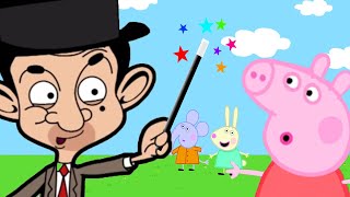 Full Peppa Pig and friends meet Mr Bean [Magician] Update