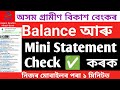 How to check AGVB Main Balance✅/mini Statement ||Balance চেক কৰক নিজৰ মোবাইলত ||