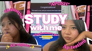 24 HOURS UNTIL AP EXAM 📚| sophomore year  realistic study vlog + morning of exam 