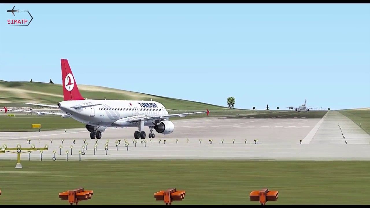 [FSX] AEROSOFT-A320 |LGAV 03R APPR |THY| TURKISH VIRTUAL AIRLINES -TK191