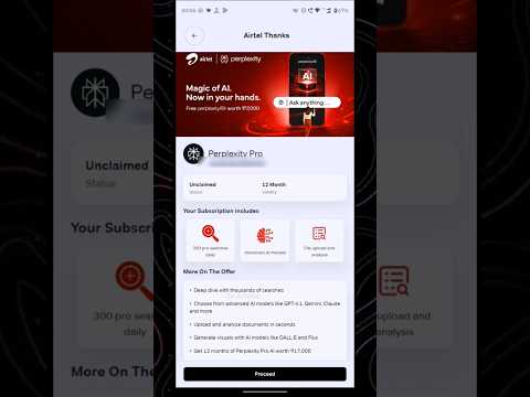 👆 How to Claim Airtel Perplexity Pro ai Free in Tamil | 12 Month Free | 17,000 rupees #the_aireview