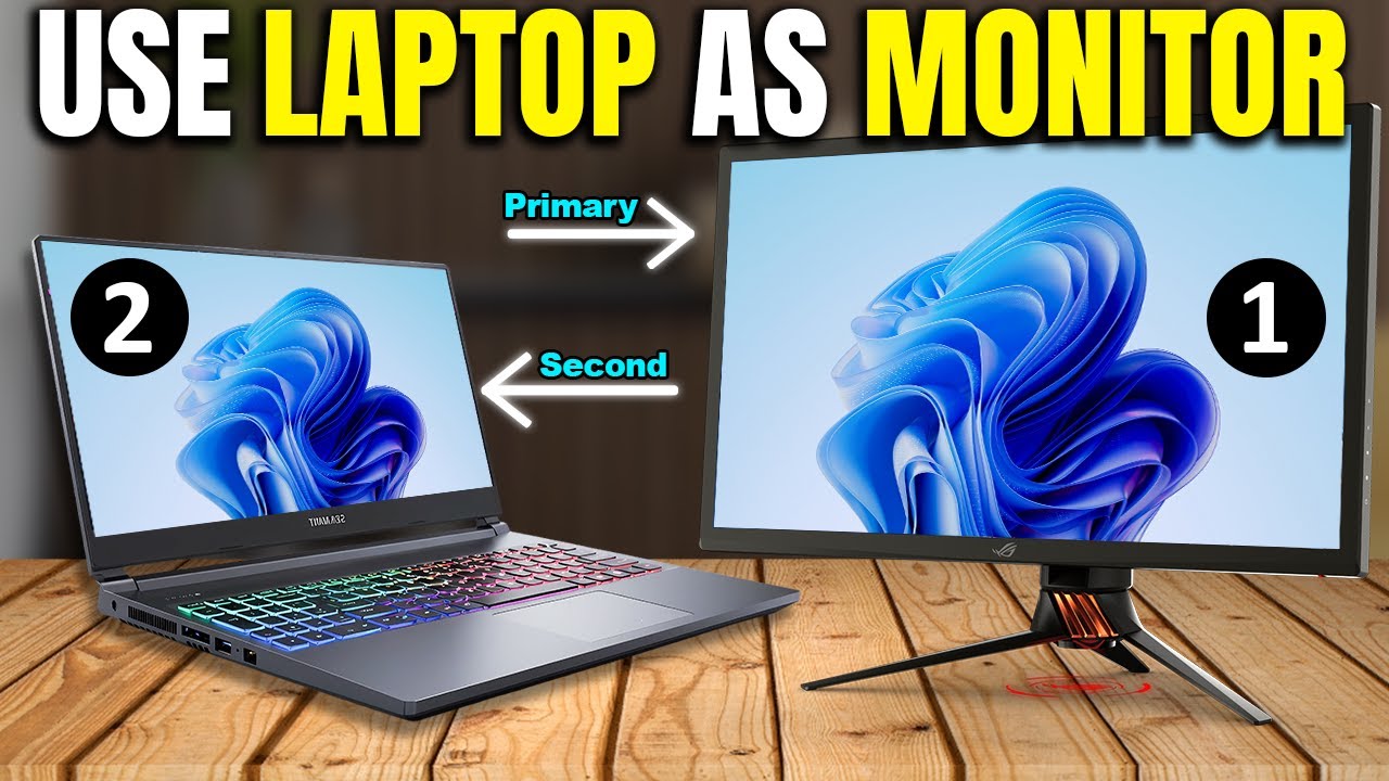 How To Use LAPTOP As MONITOR For PC/Laptop | WORKS FOR MOBILE TOO | Use ...
