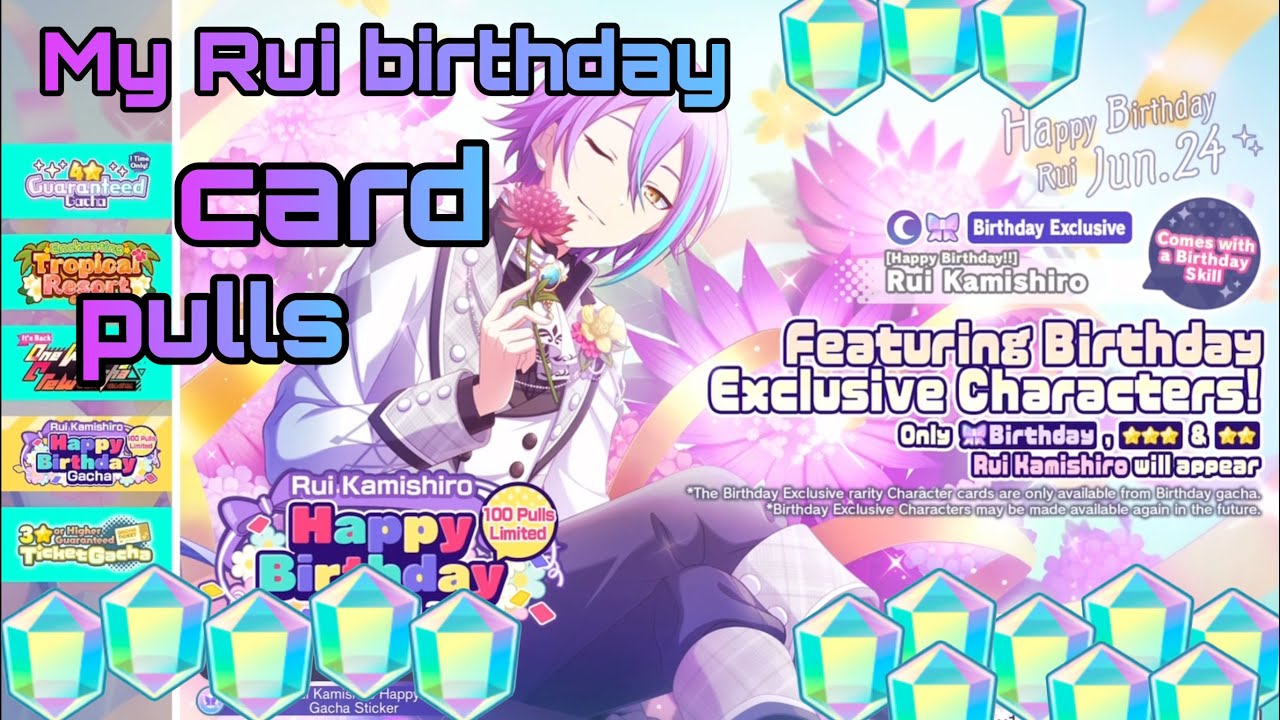 I’m pulling for Ruis birthday card. | Hatsune Miku: Colorful Stage ...