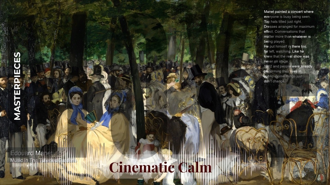 Move - Cinematic Calm with Old Masters | Manet · Music In The Tuileries Gardens & others