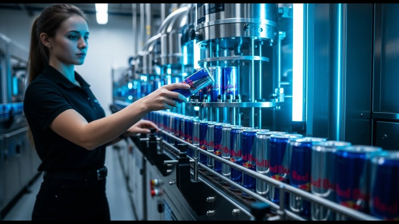 Inside the Red Bull Factory 🥤 How Red Bull Energy Drink Is Made Step by Step | Red Bull Process