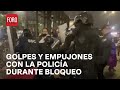 Bloqueo termina en golpes y empujones afuera del Metro San Lázaro - Las Noticias