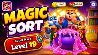 MAGIC SORT Level 19 Super Hard x5 Gameplay 😱 Most Satisfying Puzzle Game #shorts #magicsort #gaming