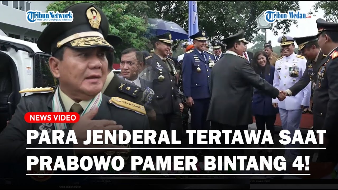 Candaan Prabowo Ngaku Berat Pangkat Jenderal Bintang 4 di Pundaknya Buat Panglima dan Kapolri Ngakak