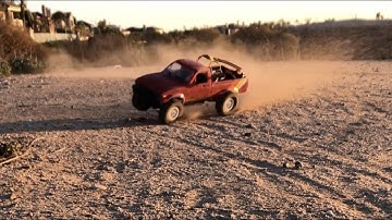 Axle mounted servo for WPL C24, dirt bashing with brushless motor