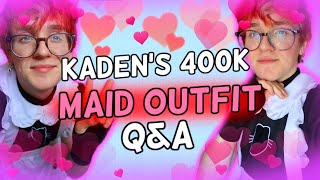 I wore a MAID OUTFIT for my 400k Q A