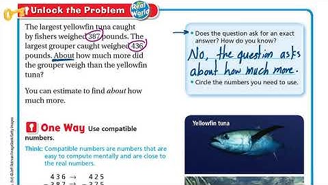 Go Math 3rd grade Lesson 1.8 Estimate Differences