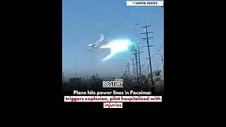 A small aircraft crash in Pacoima caused a dramatic explosion after the plane struck power lines.