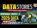 DATA STORIES: Renewable Energy 2026 Part - 2 | Updated Facts for Value Addition! | Vajiram and Ravi