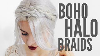 HOW TO: BOHO HALO BRAIDS! | LYSSRYANN ♡ screenshot 2