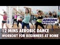 12 mins Aerobic dance workout for beginners at home l Aerobic dance workout easy steps l Aerobic