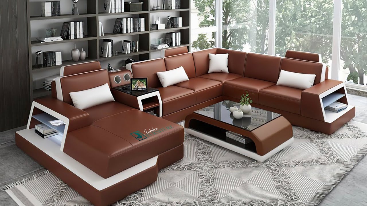 Civia Modern Leather Sectional Jubilee Furniture YouTube