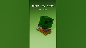 3D SOFT BODY SIMULATION MINECRAFT STEVE VS SLIME #minecraft #3d #softbody #blender #blender3d