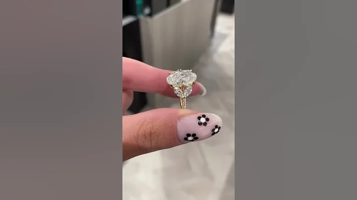 3.54 carat Oval and Angled Marquise Lab Diamond Five Stone Ring