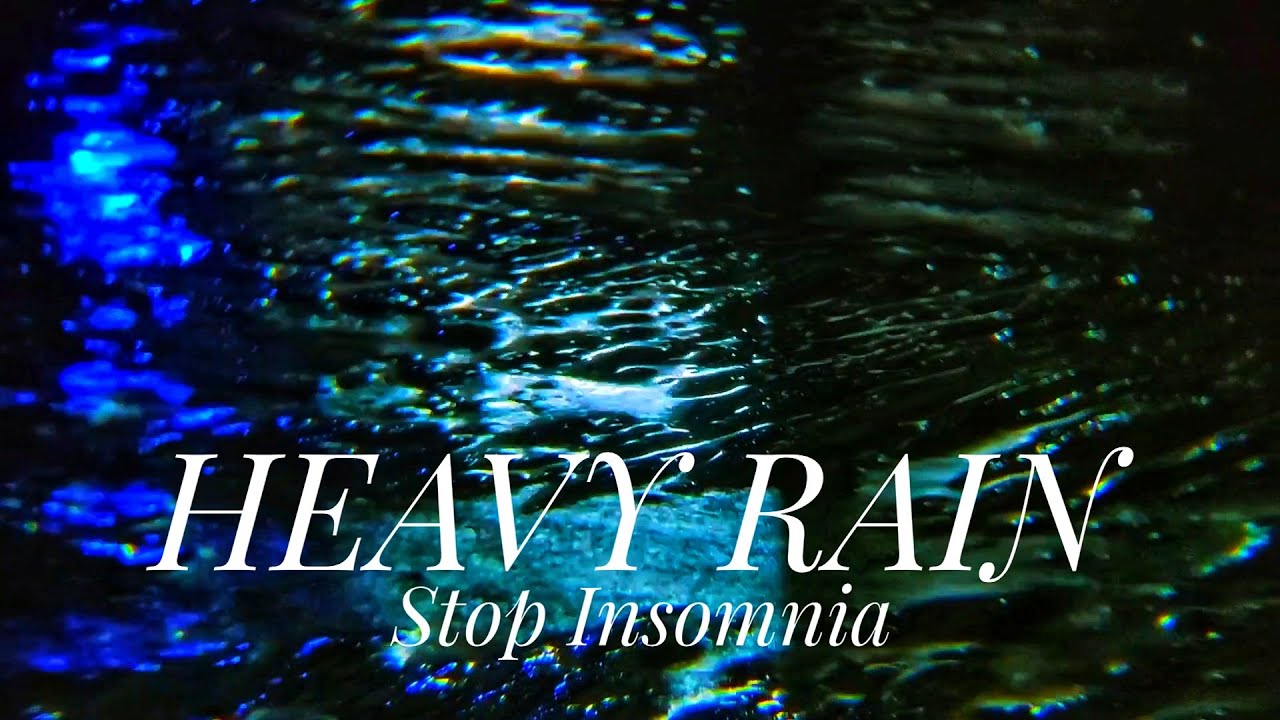 🌧️ Heavy Rain Under Neon Lights at Night – Immersive City Sounds for Sleep