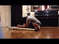 DIY leg stretchers with metal crutches DIY leg stretchers with metal crutches
