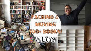 Moving VLOG | Packing 700+ Books!