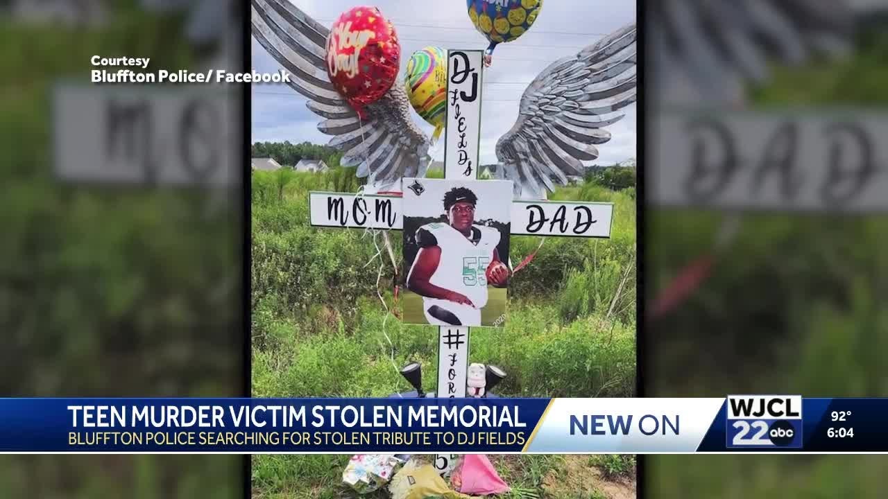 Police looking for whoever took DJ Fields' memorial