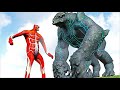 LEATHERBACK CATEGORY 4 KAIJU VS SNK COLOSSAL TITAN BERTHOLDT (ARK SURVIVAL EVOLVED BATTLE MONSTERS)