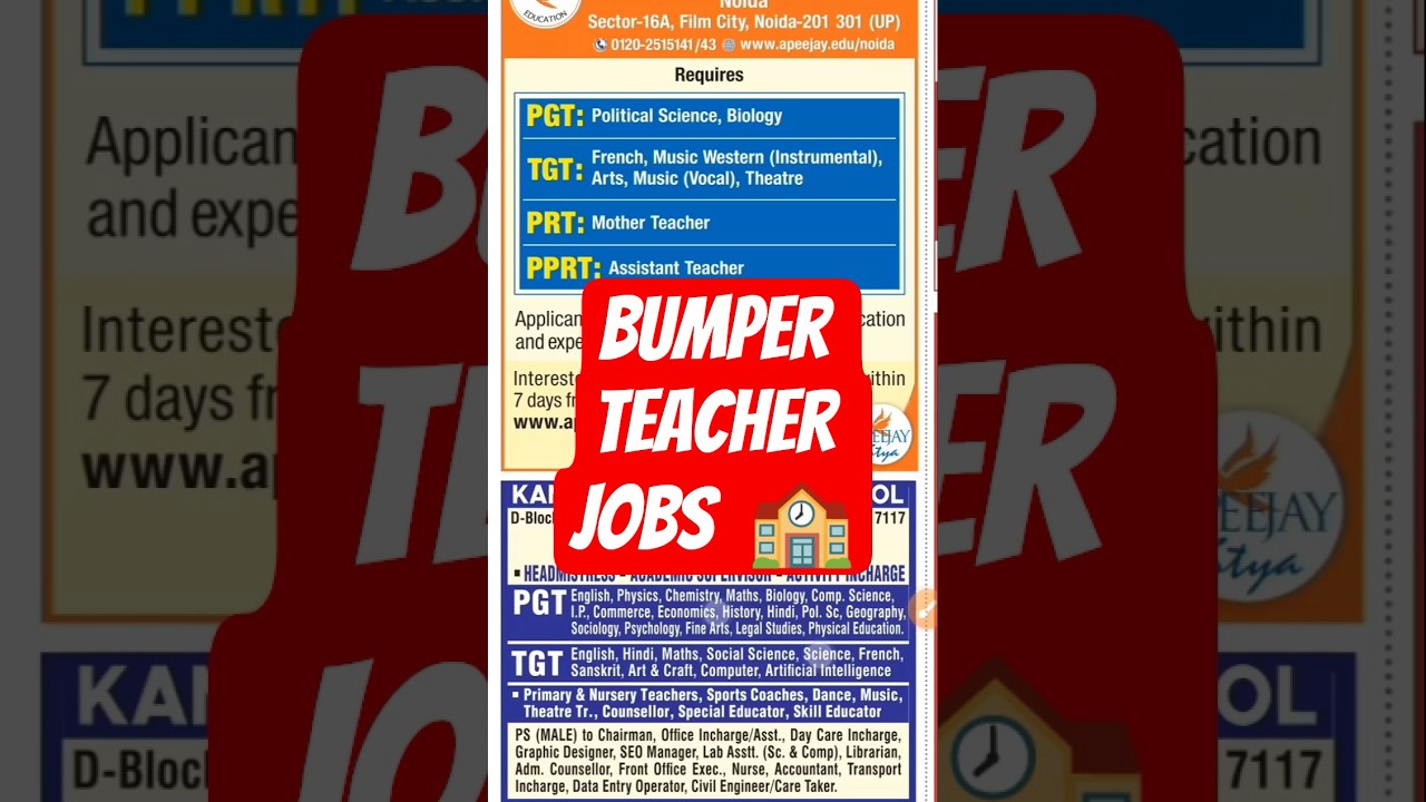 🔥 **Bumper Teacher Jobs 2026** 🔥 | Teacher Vacancy 2026 |Teacher Recruitment 