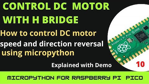 speed and direction control of two DC motors using L293d & PWM using raspberry pi pico | MicroPython