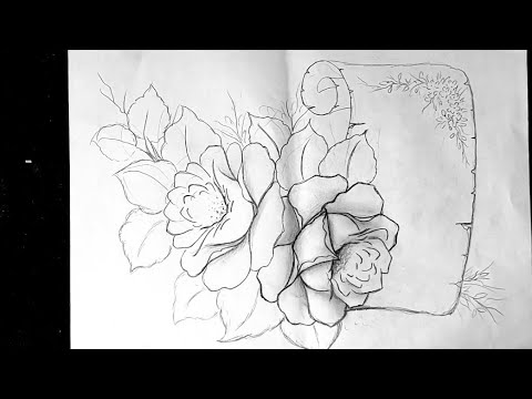 Desenho de Flores - Risco de flores para pintar 