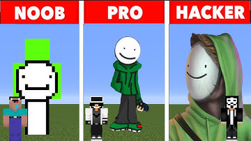 NOOB VS PRO VS HACKER Dream Minecraft Pixel art