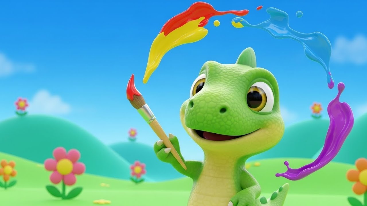 Colorful Dinosaurs Rhyme for Kids | Dinosaur Colors Song, Nursery Rhymes, Baby Songs & Kids Music 🦖