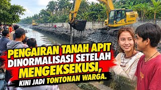 PENGAIRAN TANAH APIT BERUBAH TOTAL‼️ Usai Dinormalisasi, Warga Ramai-Ramai Datang Menonton!